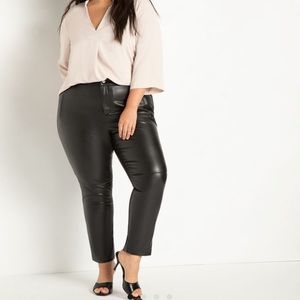 Gena fit faux leather pants